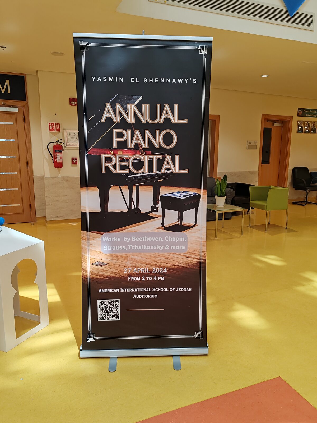 Roll-up banner for the Annual Piano Recital of 27 April 2024